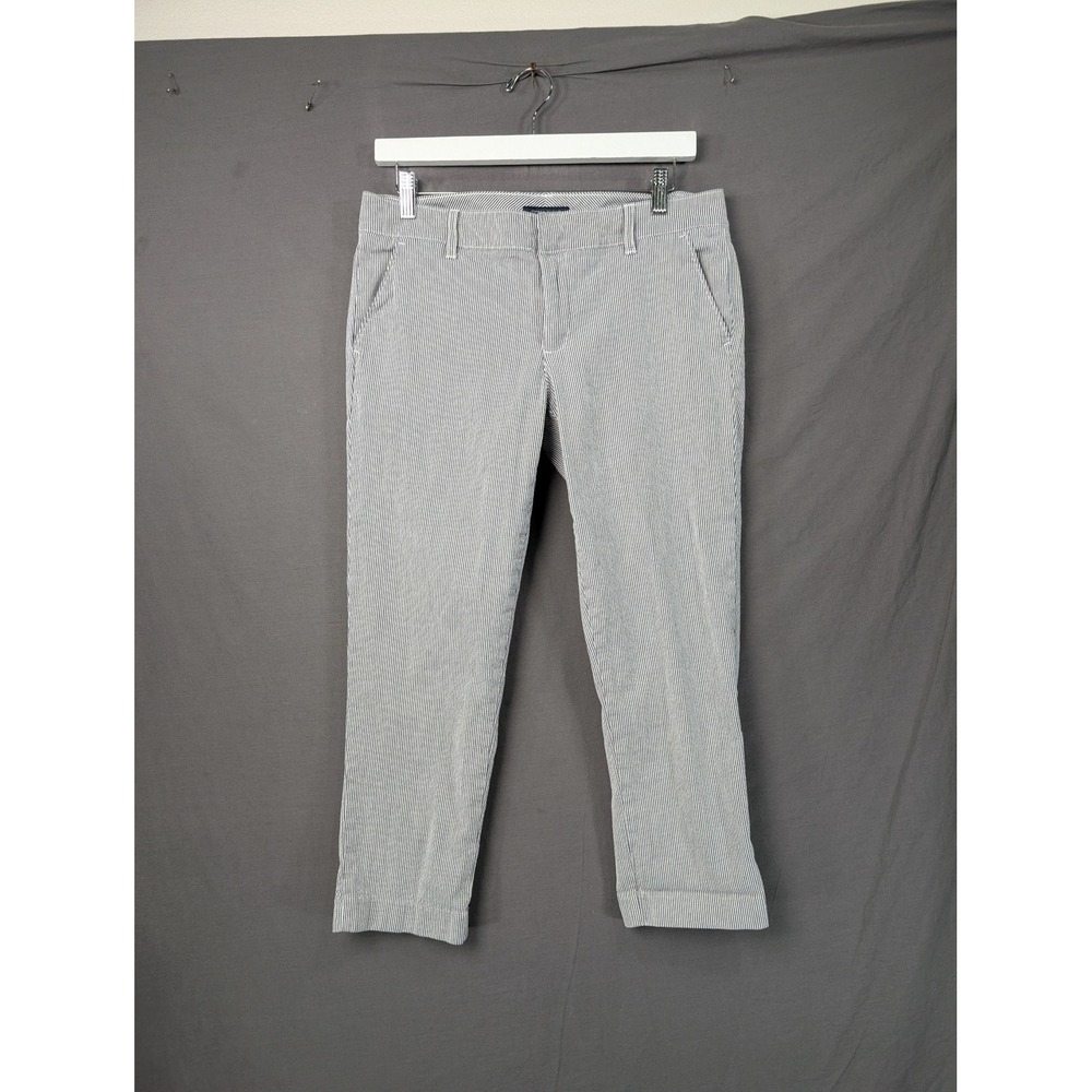 Tommy Hilfiger Blue White Seersucker Striped Chino Pants   Size 6